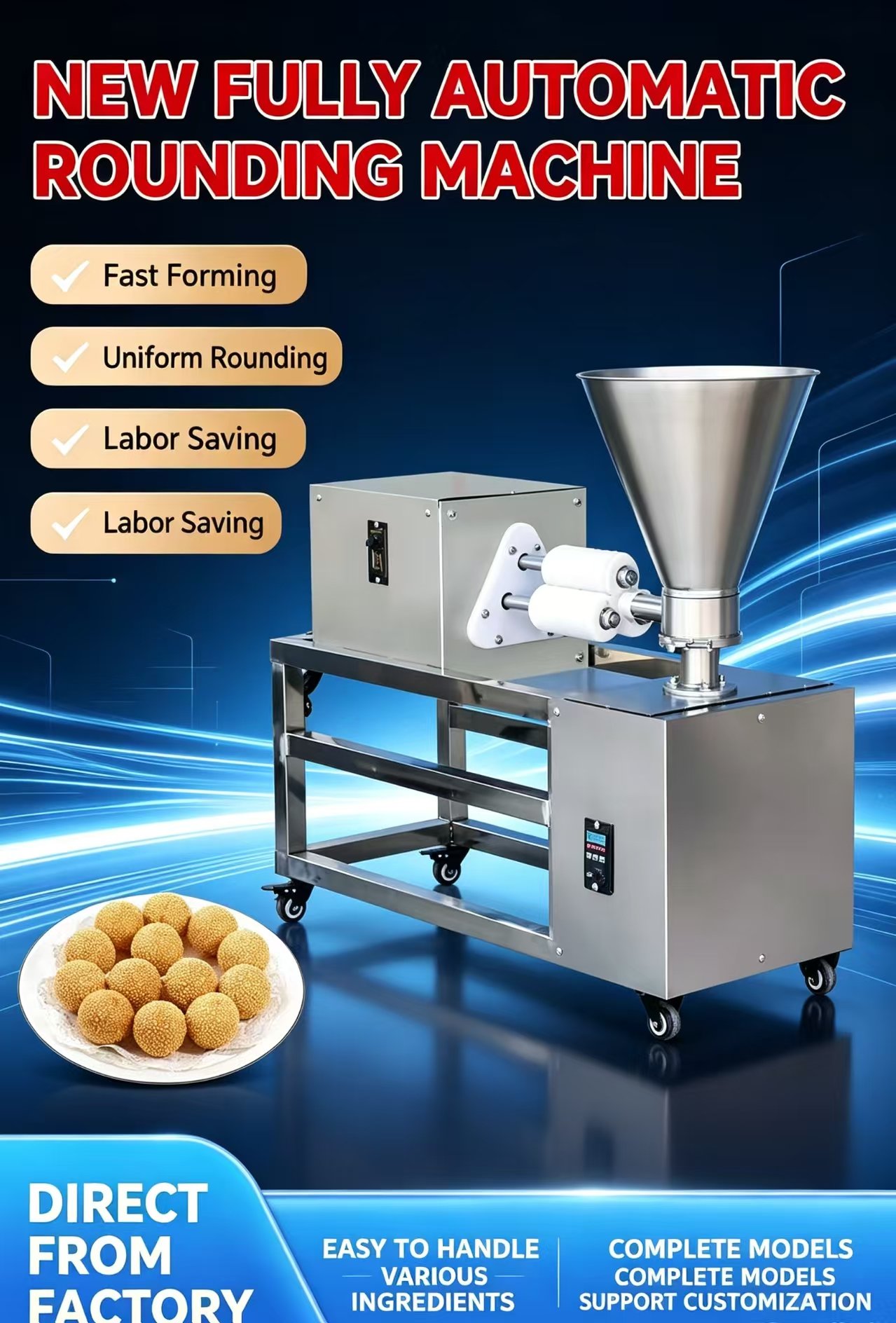 Automatic ball shaping machine
